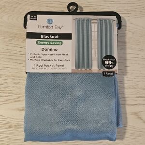 Comfort Bay Domino Blue Blackout Curtain